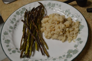 Walnut Risotto with Roasted Asparaus